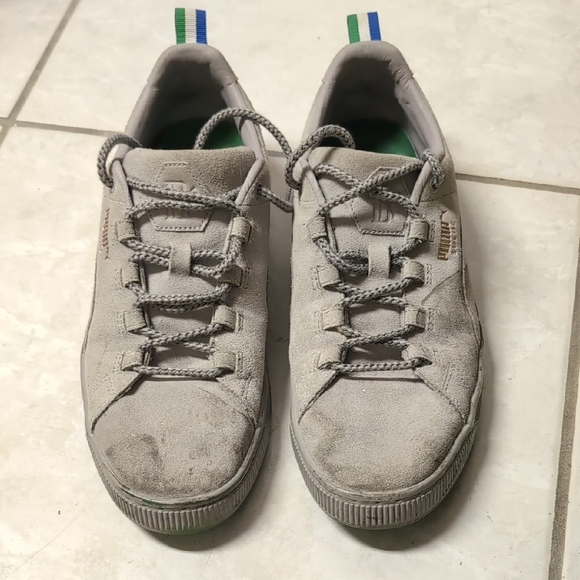 Puma Suede "Big Sean" Gray Leather Sneakers - Picture 1 of 11
